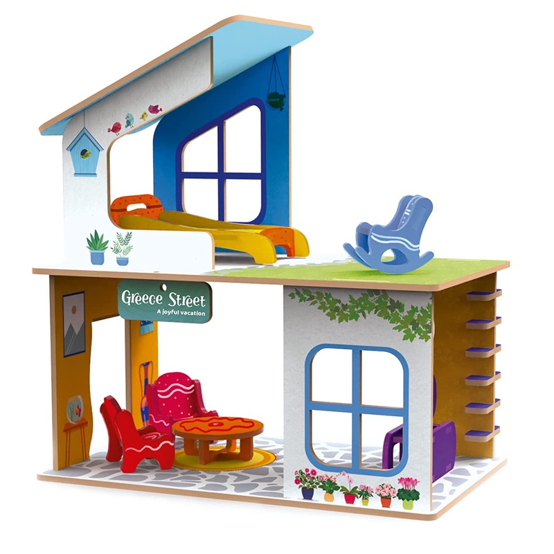 Webby DIY Greece Street Wooden Doll House