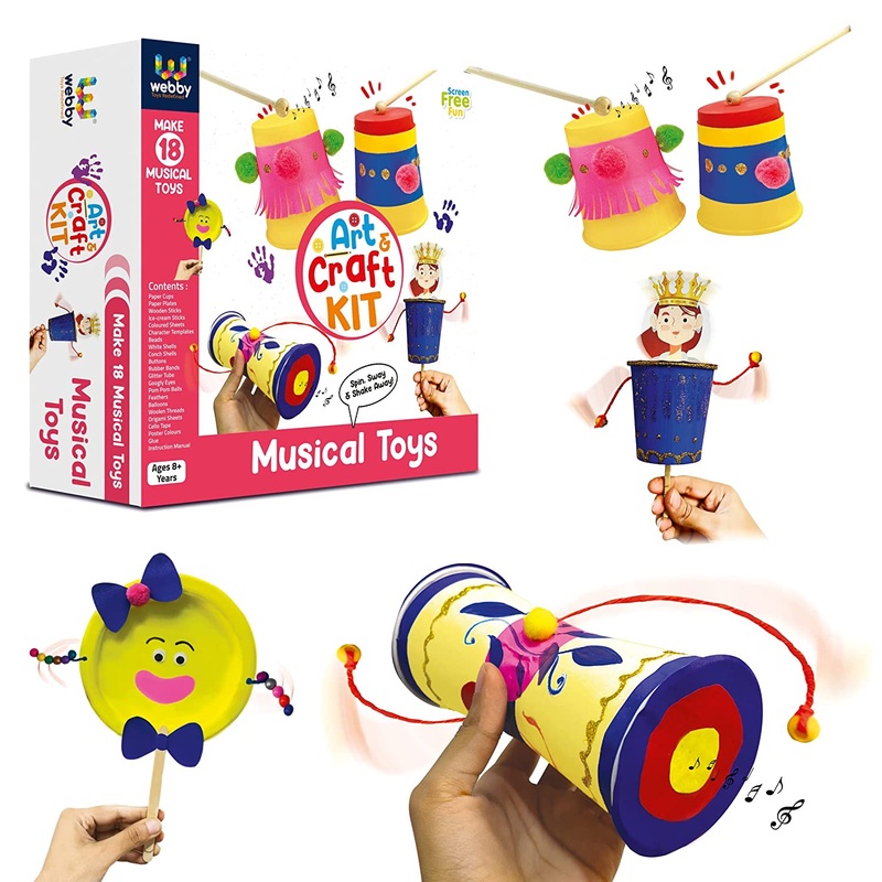 Webby DIY Musical Toys Art and Craft Activity Kit