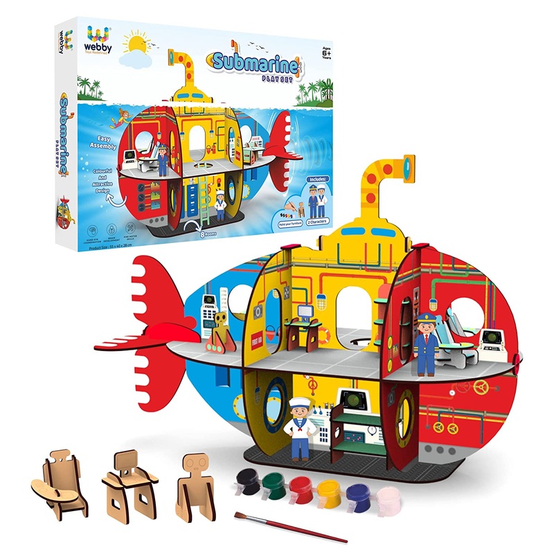 Webby DIY Submarine Wooden Playset Doll House