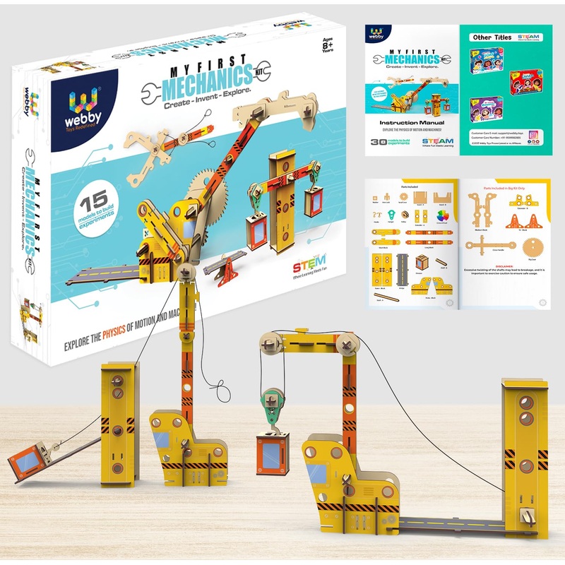 Webby DIY Wooden MECHAGENIUS Physics Kit  (Medium)