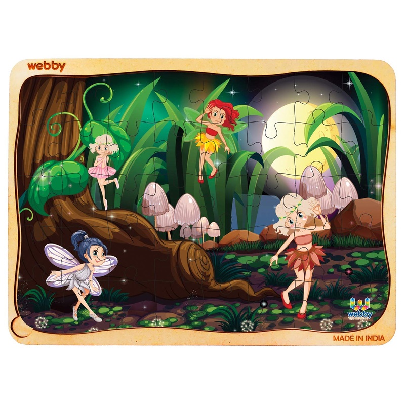 Webby Fairy Land Wooden Floor Puzzle, 40 Pcs