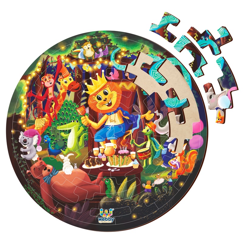 Webby Fazzle Wooden Jigsaw Puzzle, 50 Pcs