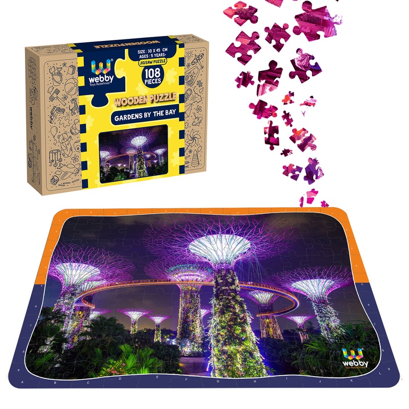 Webby Gardens by The Bay Wooden Jigsaw Puzzle, 108 Pieces