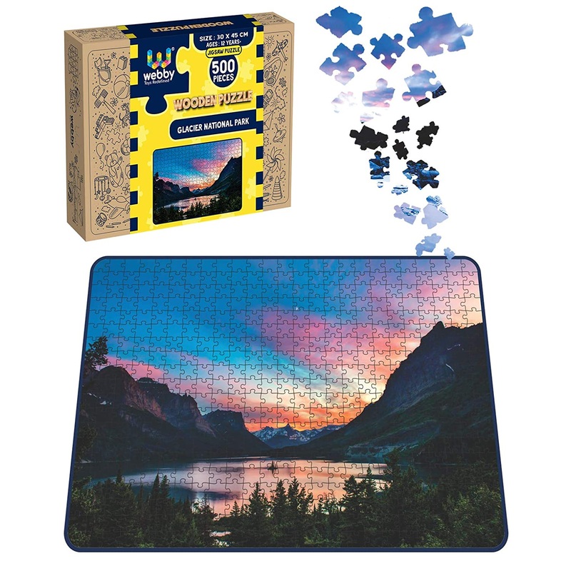 Webby Glacier National Park Wooden Jigsaw Puzzle, 500 pieces