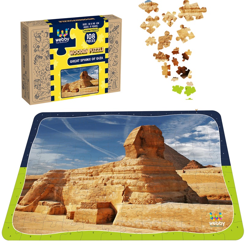 Webby Great Sphinx of Giza Wooden Jigsaw Puzzle, 108 Pieces