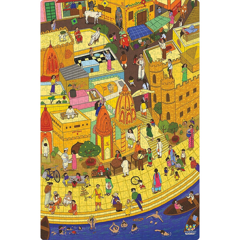Webby Holy City Varanasi Jigsaw Puzzle, 1000 Pieces