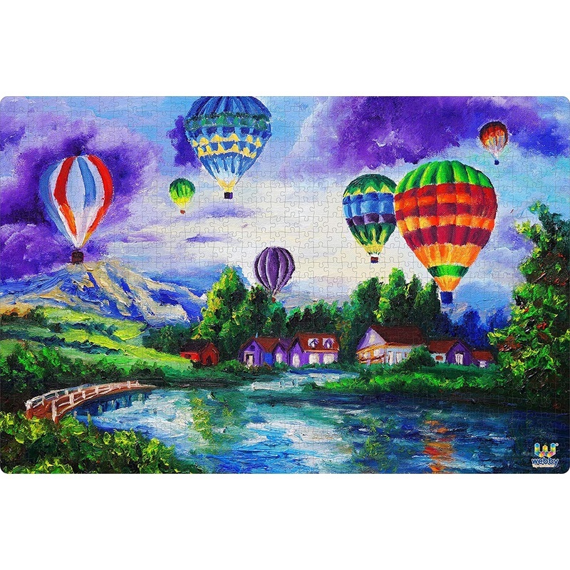 Webby Hot Air Balloons Wooden Jigsaw Puzzle, 1000 Pieces