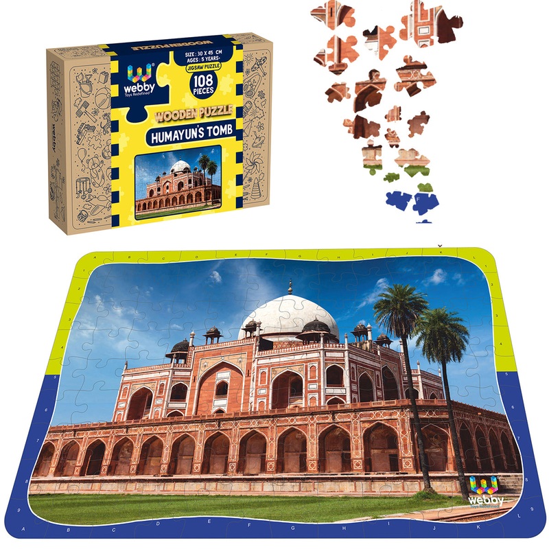 Webby Humayun's Tomb Wooden Jigsaw Puzzle, 108 Pieces