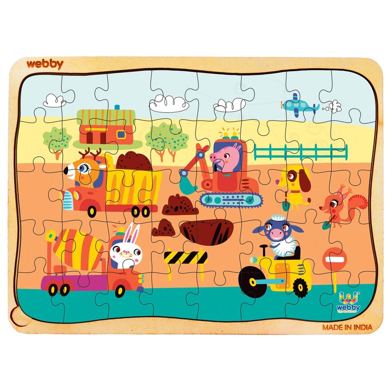 Webby Kiddy Farm Wooden Floor Puzzle, 40 Pcs