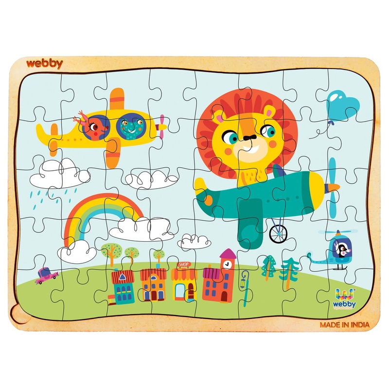 Webby Kiddy Flight Wooden Floor Puzzle, 40 Pcs