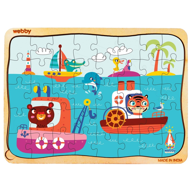 Webby Kiddy Ocean Wooden Floor Puzzle, 40 Pcs