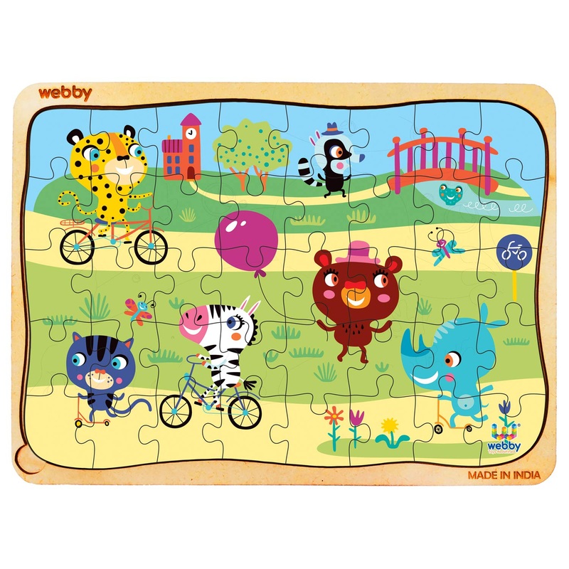 Webby Kiddy Park Wooden Floor Puzzle, 40 Pcs