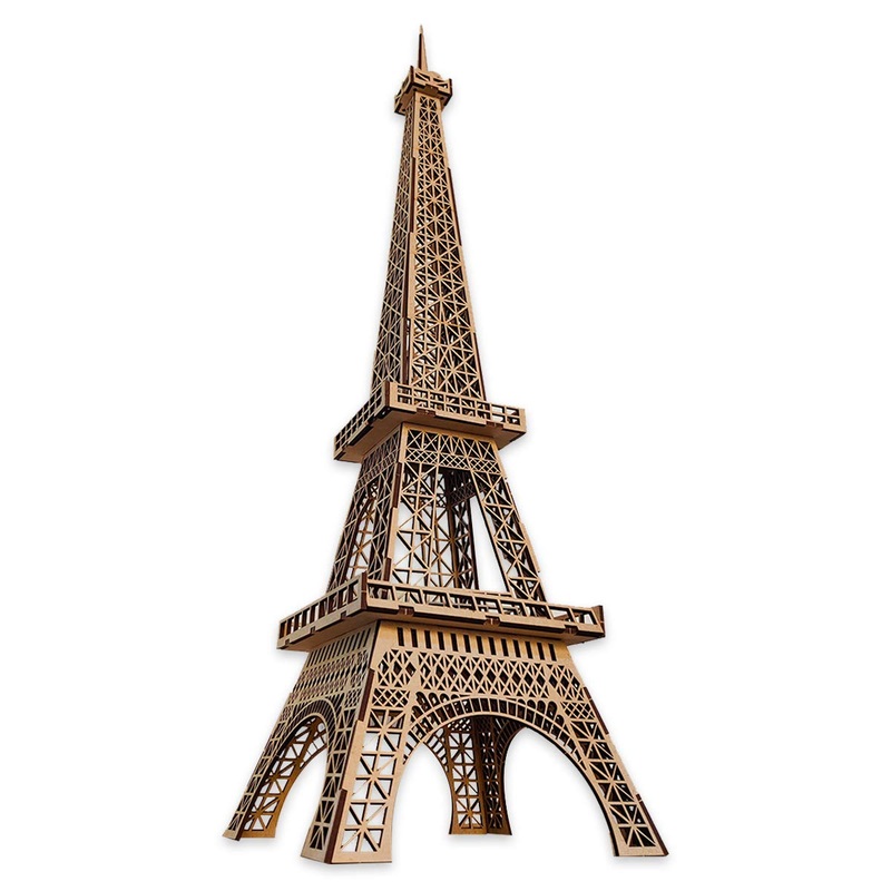 Webby 3D Wooden Craft Eiffel Tower Model Puzzle - 29 Pieces