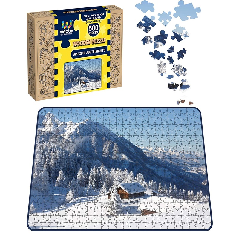Webby Amazing Austrian Alps Wooden Jigsaw Puzzle, 500 pieces
