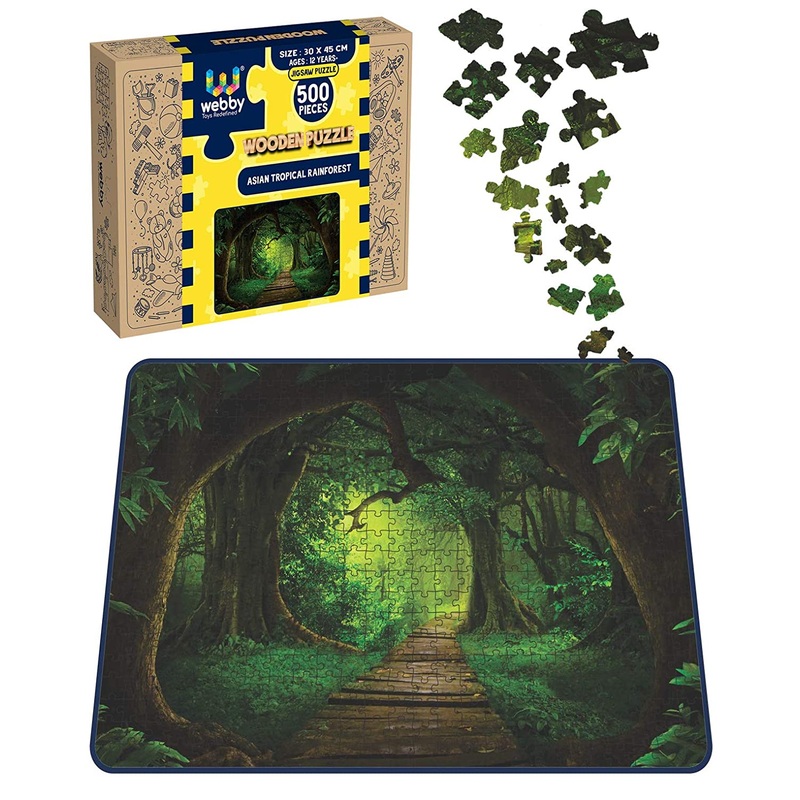 Webby Asian Tropical Rainforest Wooden Jigsaw Puzzle, 500 pieces