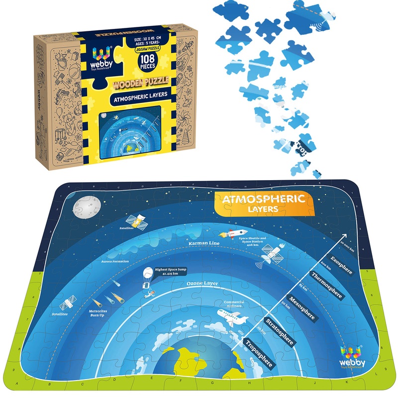 Webby Atmospheric Layers Wooden Jigsaw Puzzle, 108 Pieces