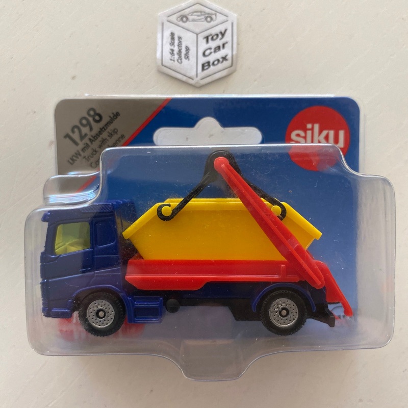 SIKU #1298 - Truck with Skip (Blue - 3 Model, similar size to Matchbox) E50