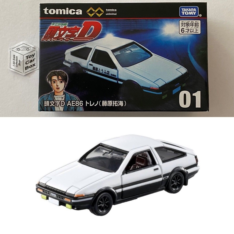TOMICA Premium Unlimited #01 - Toyota AE86 (White 1/64 - Initial D) L00