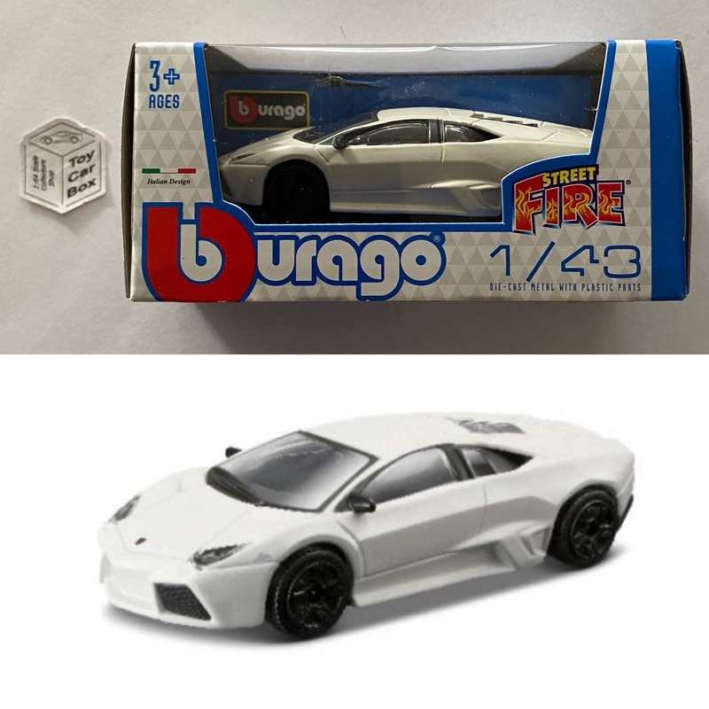 BBURAGO 1/43 - 2008 Lamborghini Reventon (White - Street Fire - Boxed) E28g