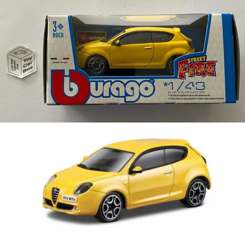 BBURAGO 1/43 - Alfa Romeo Mito (Yellow - Street Fire - Boxed) E04g