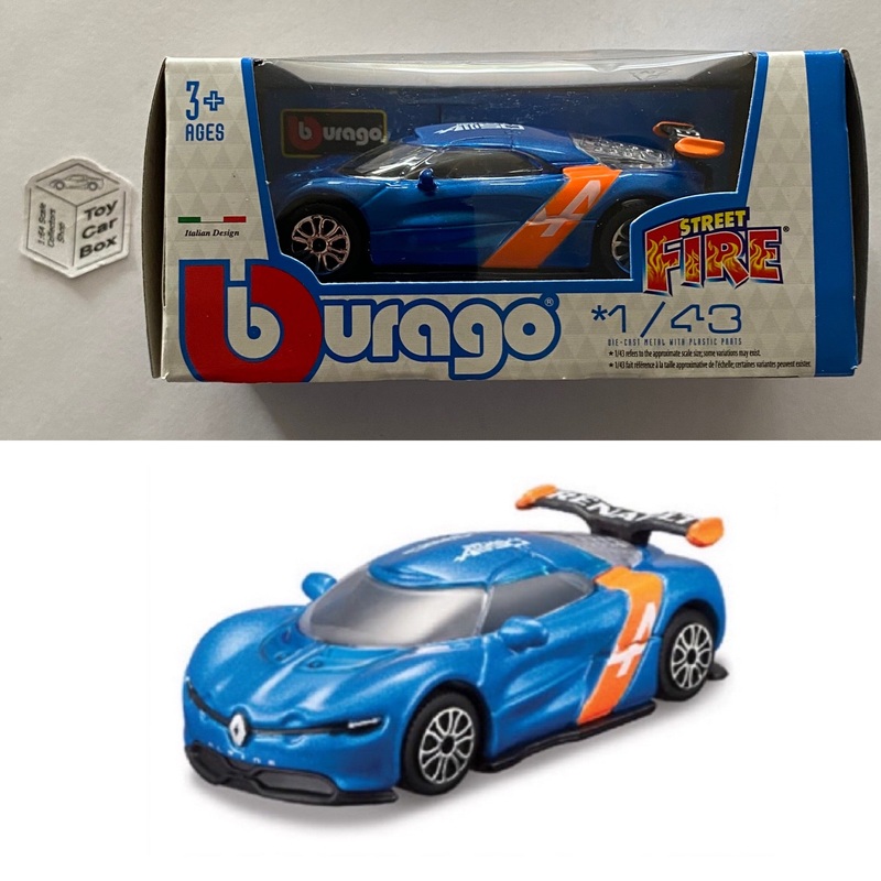 BBURAGO 1/43 - Alpine A110-50 (Blue & Orange - Street Fire - Boxed) E28g