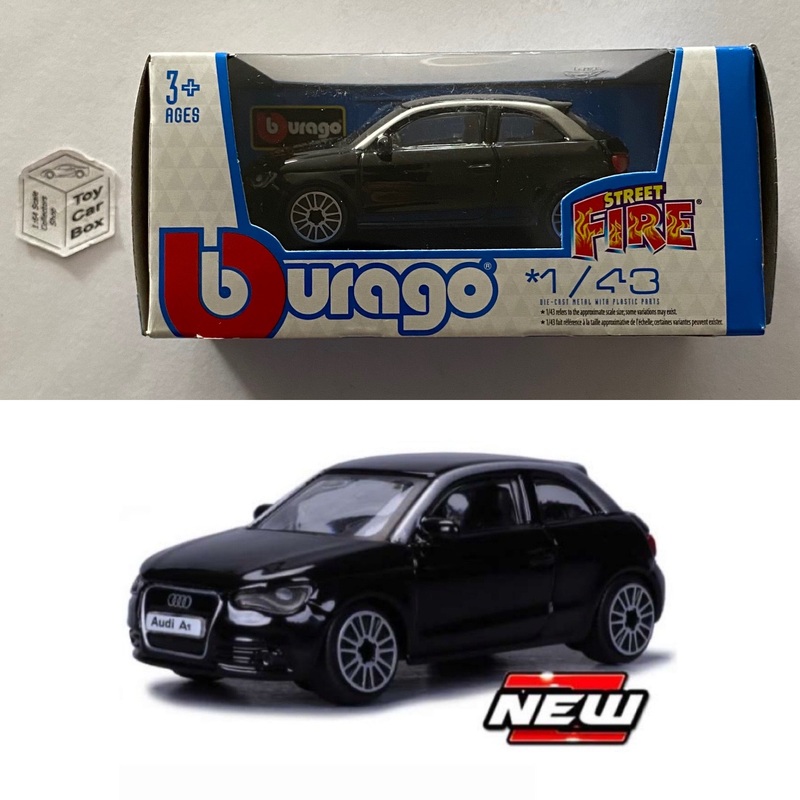 BBURAGO 1/43 - Audi A1 (Black - Street Fire - Boxed) E28g