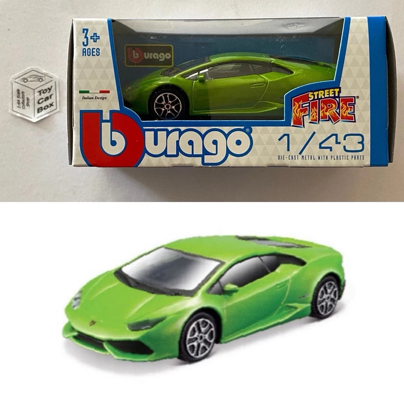 BBURAGO 1/43 - Lamborghini Huracan LP610-4 (Green - Street Fire - Boxed) E04g