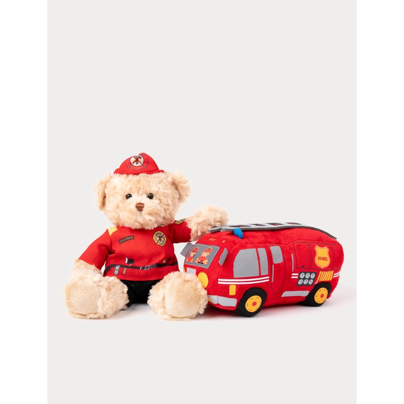 Firefighter set, Teddy Bear & Fire Truck