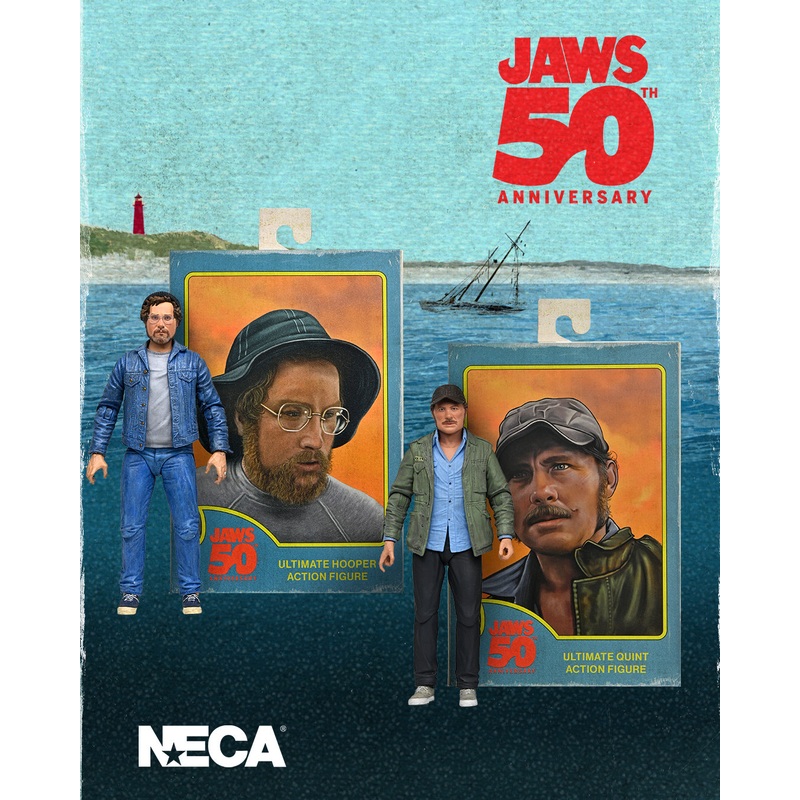 Jaws - 50th Anniversary Ultimate Matt Hooper (Amity Arrival) and Sam Quint 7 Scale Action Figure Bundle