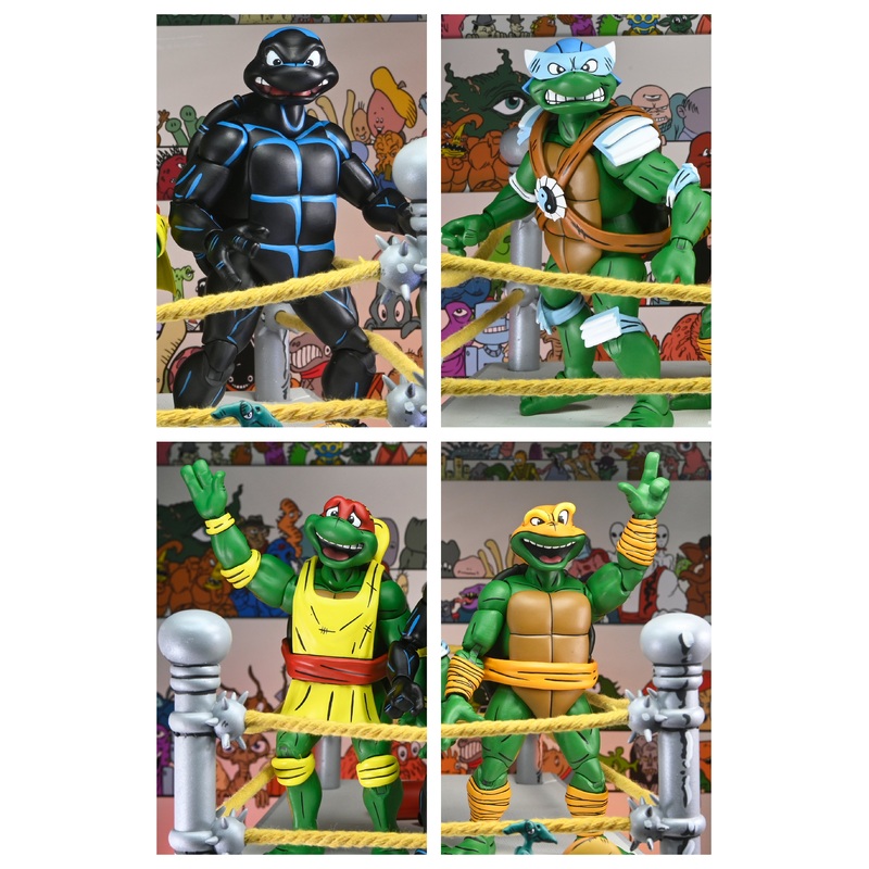 Teenage Mutant Ninja Turtles (Archie Comics) - Stump Wrestling Turtles 7 Scale Action Figure 4-Pack