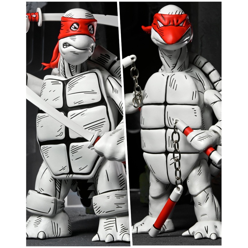 Teenage Mutant Ninja Turtles (Mirage Comics) - Black and White First Turtles 7" Scale Action Figure 2-Pack