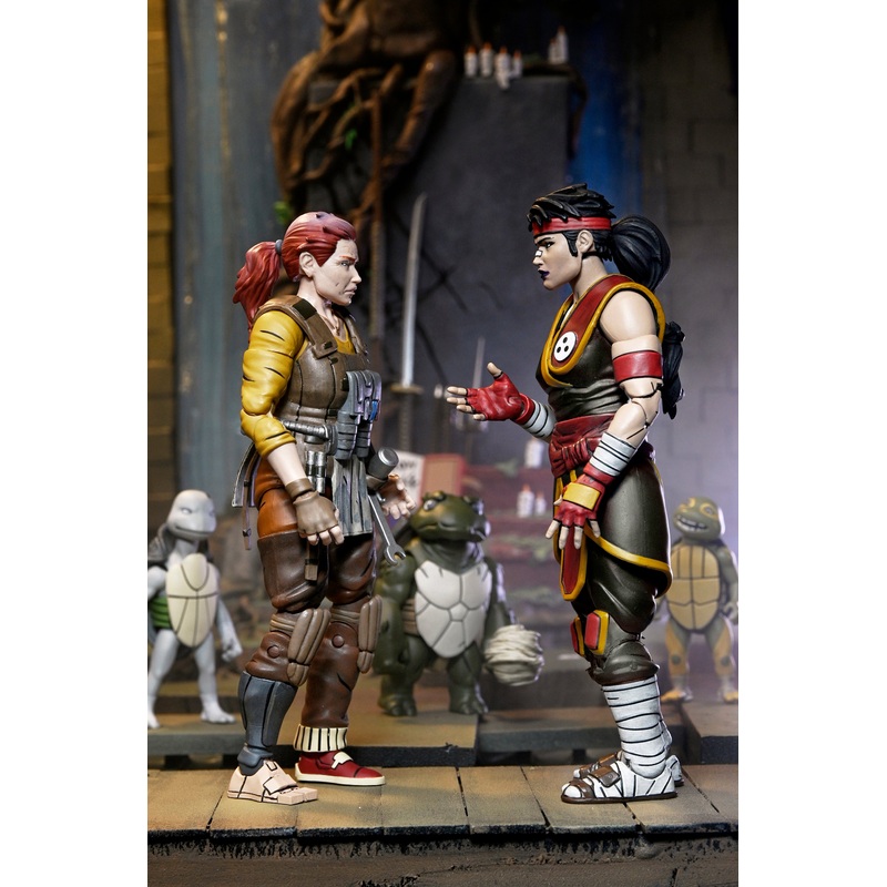 Teenage Mutant Ninja Turtles (The Last Ronin - The Lost Years) - Grammy April and Ultimate Casey Marie with Baby Turtles Yi, Moja, Odyn & Uno Action Figure Bundle