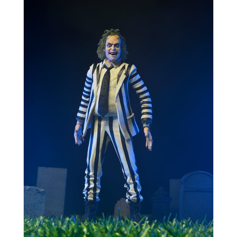Beetlejuice (1988) - Black and White Striped Suit Beetlejuice 7" Scale Action Figure