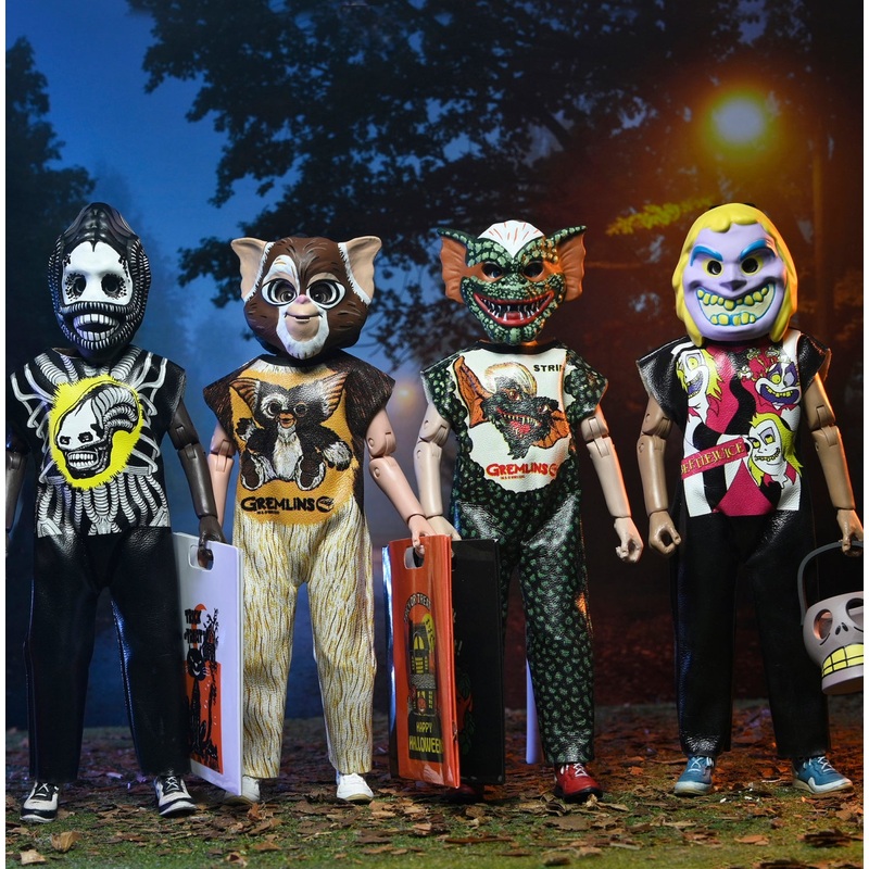 Ben Cooper Costume Kids Collection - Series 3 - Bundle of 4 Costumed Action Figures - Alien Xenomorph, Beetlejuice, Gizmo, Stripe