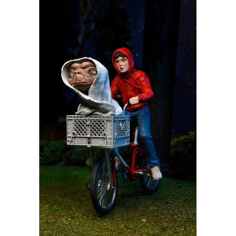 E.T. The Extra-Terrestrial - Elliott & E.T. on Bicycle (40th Anniversary) 7" Scale Action Figure