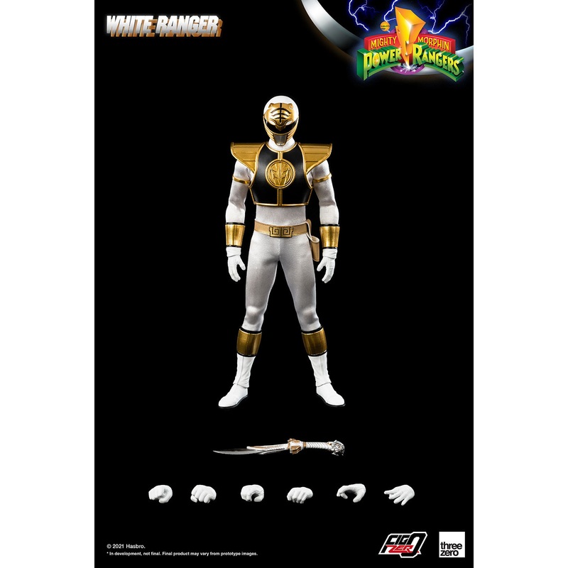 Threezero Mighty Morphin Power Rangers White Ranger 1/6 Action Figure
