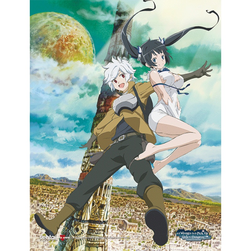 YA3D0019 The Danmachi 3D Lenticular Wall Art Poster Framed