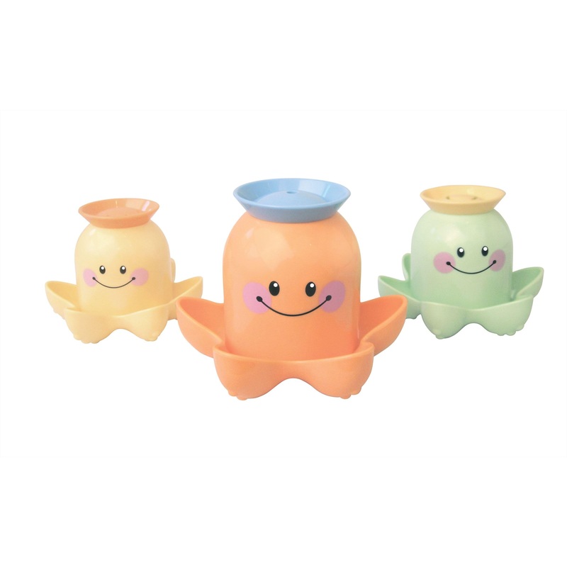 Tolo baby octopus shaped bath stacker