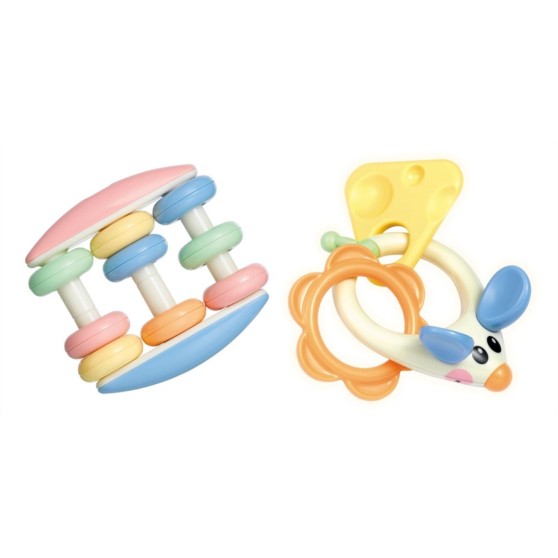 Tolo rattle gift set with rattle mouse and abacus, from 3 months, in gift box, approx. 13 x 12 x 6.5 cm.
