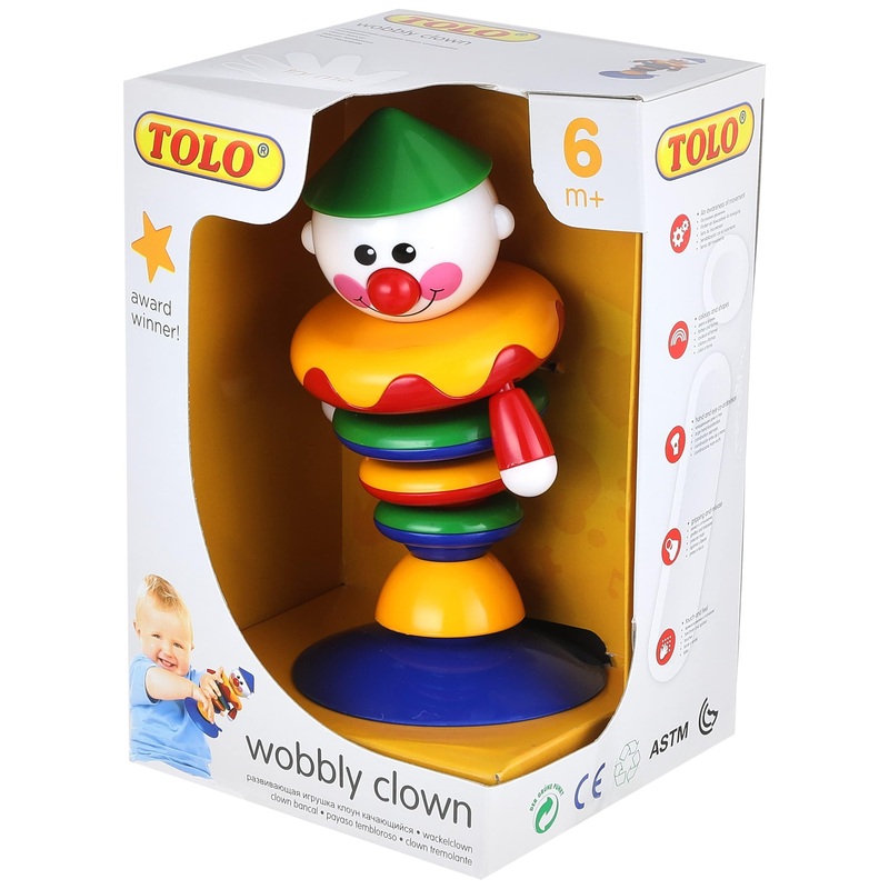 Tolo Wobbly Clown boy toys, girl toys, birthday gift, Christmas gift, growth, fun, for kids.