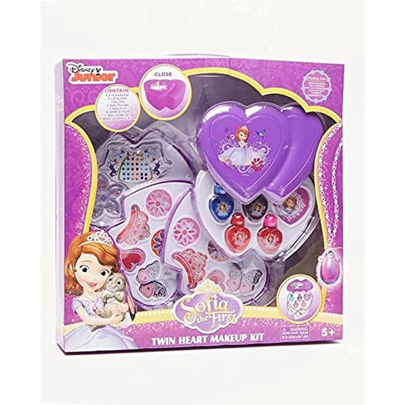 Twin Heart Makeup Set for Girls, Plastic, Multicolors