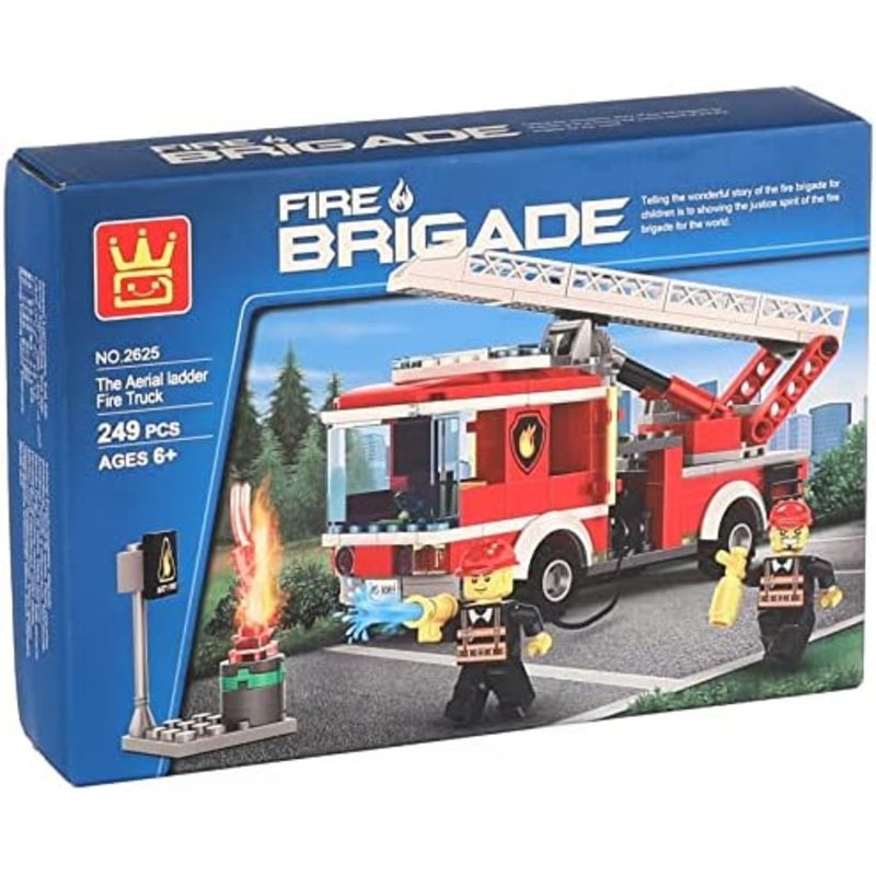Wange Aerial Ladder Fire Truck Building Blocks Set 2625 248 Pieces