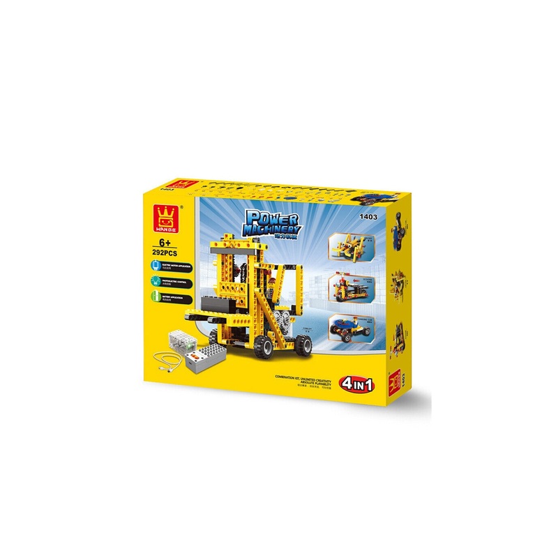 WANGE Power Machinery Forklift 1403 Building Block Learning Toy Set