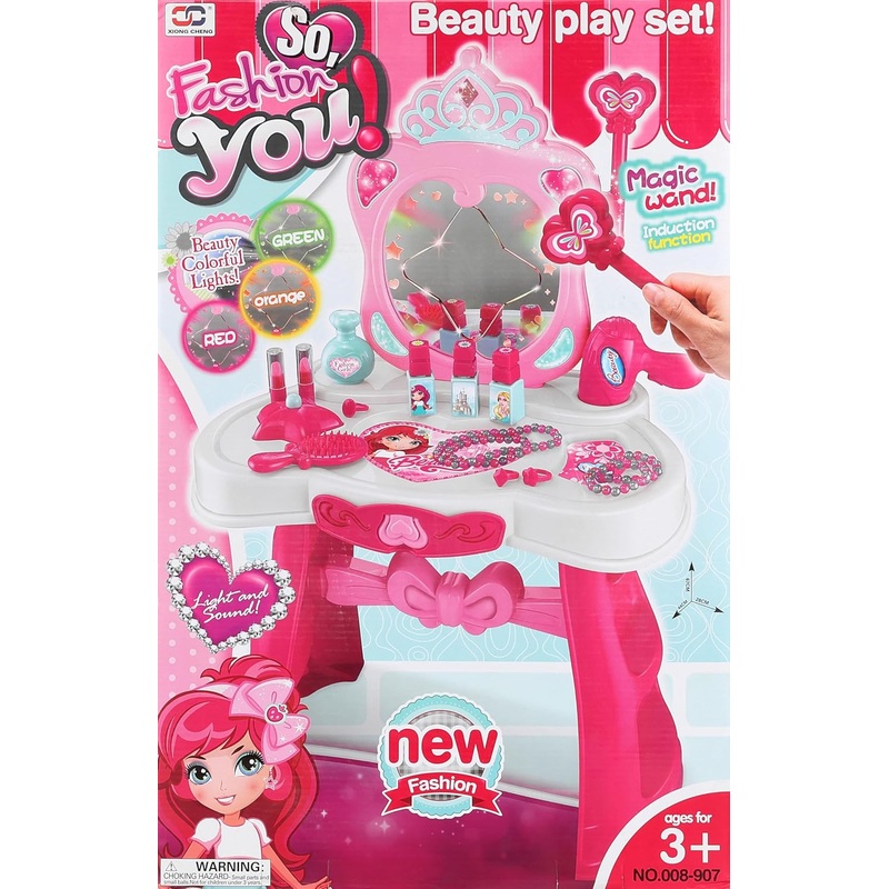 XIONG CHENG 008-907 Beauty Tools Playset with Lights and Sounds for Kids