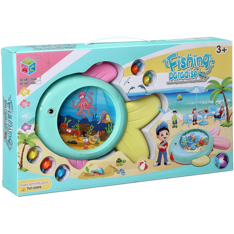 Fishing game with fish shaped