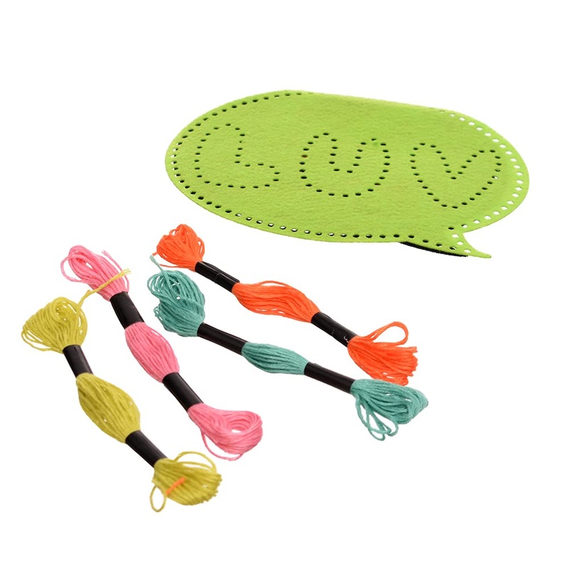 Knot a pillow with 4 threads and bag of fiber set of 11 pieces for girls - multi color