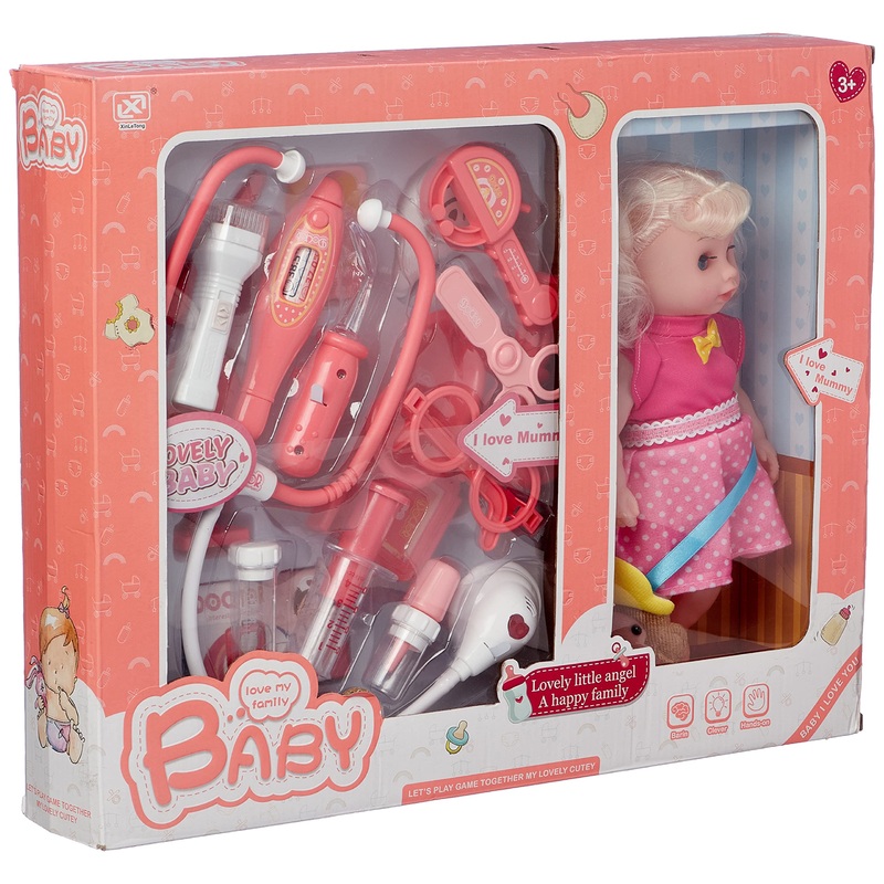 Baby Lovely Little Angel Clever Doll With Doctor Tools Set - Multi Color