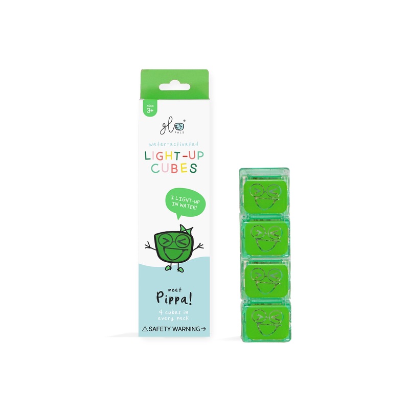 Pippa  - Glo Pals 4-Pack Green Light Up Cubes