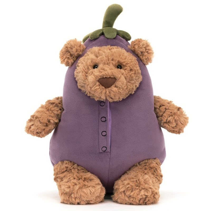 Aubergine Bear Plush Toy