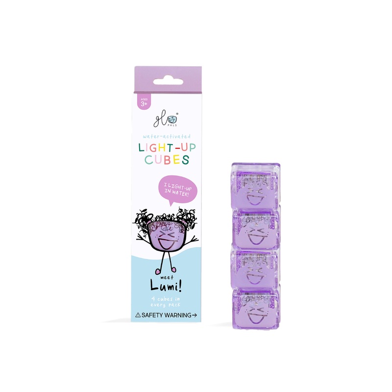 Lumi - Glo Pals 4-Pack Purple Light Up Cubes